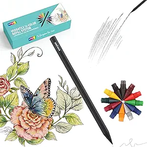 Forever Pencil,Metal Alloy Writing Instrument, with 12 Colored Refill Tips, No Sharpening Required, Pencils for Drawing, Sketching and Writing,Bonus Gift Storage Box(Black,Includes Gift Box)