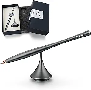 Metal Gravity Spinner Pen – Crafted with Japanese Precision, Anodized for a Sleek Metallic Finish – Relieves Stress & Sparks Creativity – Elegant Gift for Professionals and Graduates (Black)