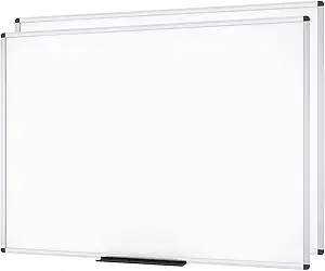VIZ-PRO Large Magnetic Dry Erase White Board for Wall, 96 X 48 inches, Pack of 2, 8' x 4' Aluminum Framed Whiteboard with Marker Tray for School Office Home